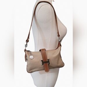 Vera PelleMade in ItalyPebbled LeatherH WristletShoulder BagNEW No Tags